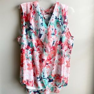 Liz Claiborne / Floral Sleeveless Top - 3X (NWT)